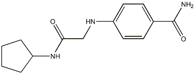 4-{[(cyclopentylcarbamoyl)methyl]amino}benzamide Structure