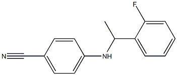 4-{[1-(2-fluorophenyl)ethyl]amino}benzonitrile 구조식 이미지