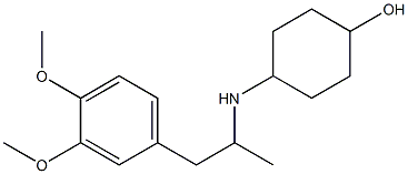 4-{[1-(3,4-dimethoxyphenyl)propan-2-yl]amino}cyclohexan-1-ol 구조식 이미지