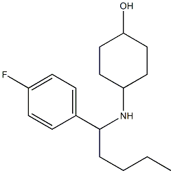 4-{[1-(4-fluorophenyl)pentyl]amino}cyclohexan-1-ol 구조식 이미지