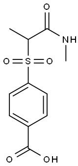 4-{[1-(methylcarbamoyl)ethane]sulfonyl}benzoic acid 구조식 이미지