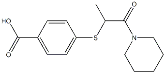 4-{[1-oxo-1-(piperidin-1-yl)propan-2-yl]sulfanyl}benzoic acid 구조식 이미지