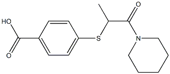 4-{[1-oxo-1-(piperidin-1-yl)propan-2-yl]sulfanyl}benzoic acid Structure