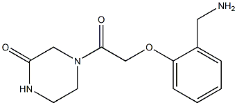 4-{[2-(aminomethyl)phenoxy]acetyl}piperazin-2-one 구조식 이미지
