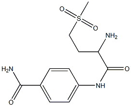 4-{[2-amino-4-(methylsulfonyl)butanoyl]amino}benzamide 구조식 이미지