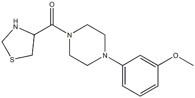 4-{[4-(3-methoxyphenyl)piperazin-1-yl]carbonyl}-1,3-thiazolidine 구조식 이미지