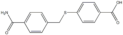 4-{[4-(aminocarbonyl)benzyl]thio}benzoic acid 구조식 이미지