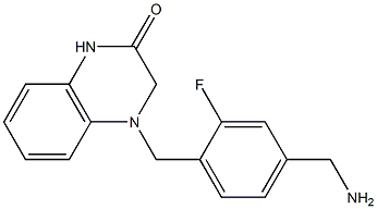 4-{[4-(aminomethyl)-2-fluorophenyl]methyl}-1,2,3,4-tetrahydroquinoxalin-2-one Structure