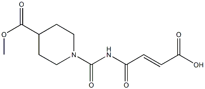 4-{[4-(methoxycarbonyl)piperidin-1-yl]carbonylamino}-4-oxobut-2-enoic acid 구조식 이미지