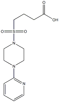 4-{[4-(pyridin-2-yl)piperazine-1-]sulfonyl}butanoic acid 구조식 이미지