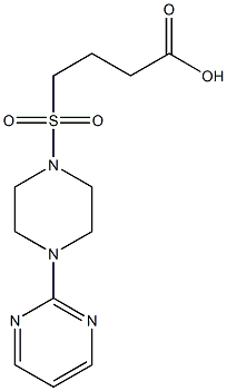 4-{[4-(pyrimidin-2-yl)piperazine-1-]sulfonyl}butanoic acid 구조식 이미지