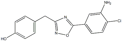 4-{[5-(3-amino-4-chlorophenyl)-1,2,4-oxadiazol-3-yl]methyl}phenol Structure