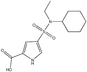 4-{[cyclohexyl(ethyl)amino]sulfonyl}-1H-pyrrole-2-carboxylic acid 구조식 이미지