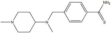 4-{[methyl(1-methylpiperidin-4-yl)amino]methyl}benzenecarbothioamide 구조식 이미지