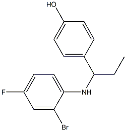 4-{1-[(2-bromo-4-fluorophenyl)amino]propyl}phenol 구조식 이미지