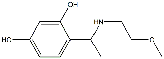 4-{1-[(2-methoxyethyl)amino]ethyl}benzene-1,3-diol 구조식 이미지