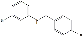 4-{1-[(3-bromophenyl)amino]ethyl}phenol Structure