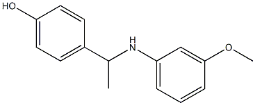 4-{1-[(3-methoxyphenyl)amino]ethyl}phenol Structure