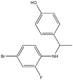 4-{1-[(4-bromo-2-fluorophenyl)amino]ethyl}phenol 구조식 이미지