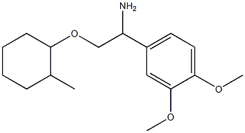 4-{1-amino-2-[(2-methylcyclohexyl)oxy]ethyl}-1,2-dimethoxybenzene 구조식 이미지