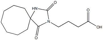 4-{2,4-dioxo-1,3-diazaspiro[4.7]dodecan-3-yl}butanoic acid Structure