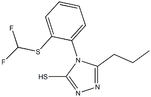 4-{2-[(difluoromethyl)sulfanyl]phenyl}-5-propyl-4H-1,2,4-triazole-3-thiol 구조식 이미지