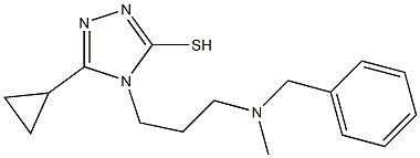 4-{3-[benzyl(methyl)amino]propyl}-5-cyclopropyl-4H-1,2,4-triazole-3-thiol 구조식 이미지