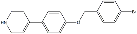4-{4-[(4-bromophenyl)methoxy]phenyl}-1,2,3,6-tetrahydropyridine Structure