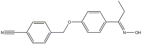 4-{4-[1-(hydroxyimino)propyl]phenoxymethyl}benzonitrile Structure