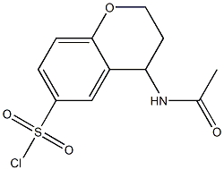 4-acetamido-3,4-dihydro-2H-1-benzopyran-6-sulfonyl chloride Structure