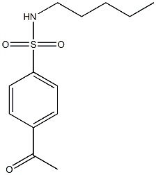 4-acetyl-N-pentylbenzene-1-sulfonamide Structure