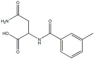 4-amino-2-[(3-methylbenzoyl)amino]-4-oxobutanoic acid 구조식 이미지