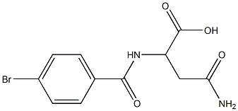 4-amino-2-[(4-bromobenzoyl)amino]-4-oxobutanoic acid 구조식 이미지