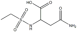 4-amino-2-[(ethylsulfonyl)amino]-4-oxobutanoic acid Structure
