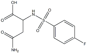 4-amino-2-{[(4-fluorophenyl)sulfonyl]amino}-4-oxobutanoic acid Structure