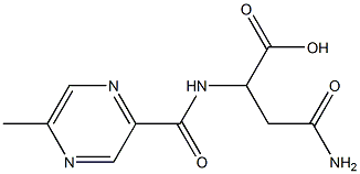 4-amino-2-{[(5-methylpyrazin-2-yl)carbonyl]amino}-4-oxobutanoic acid Structure