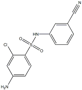 4-amino-2-chloro-N-(3-cyanophenyl)benzene-1-sulfonamide 구조식 이미지