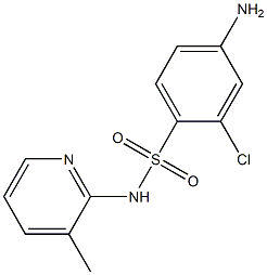 4-amino-2-chloro-N-(3-methylpyridin-2-yl)benzene-1-sulfonamide 구조식 이미지