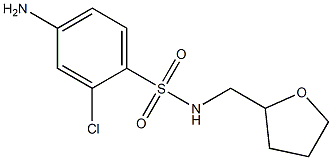 4-amino-2-chloro-N-(oxolan-2-ylmethyl)benzene-1-sulfonamide 구조식 이미지