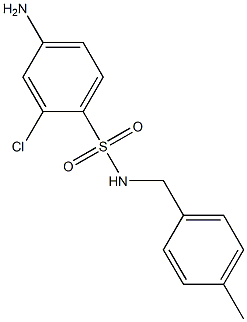 4-amino-2-chloro-N-[(4-methylphenyl)methyl]benzene-1-sulfonamide 구조식 이미지