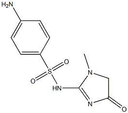 4-amino-N-(1-methyl-4-oxo-4,5-dihydro-1H-imidazol-2-yl)benzene-1-sulfonamide 구조식 이미지