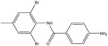 4-amino-N-(2,6-dibromo-4-methylphenyl)benzamide 구조식 이미지