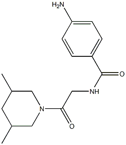 4-amino-N-[2-(3,5-dimethylpiperidin-1-yl)-2-oxoethyl]benzamide 구조식 이미지