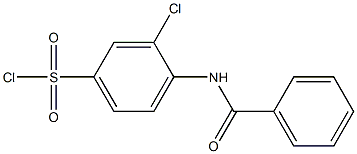 4-benzamido-3-chlorobenzene-1-sulfonyl chloride Structure