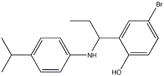 4-bromo-2-(1-{[4-(propan-2-yl)phenyl]amino}propyl)phenol Structure
