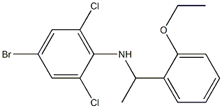 4-bromo-2,6-dichloro-N-[1-(2-ethoxyphenyl)ethyl]aniline Structure
