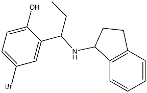 4-bromo-2-[1-(2,3-dihydro-1H-inden-1-ylamino)propyl]phenol Structure