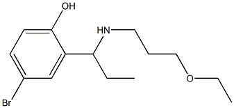 4-bromo-2-{1-[(3-ethoxypropyl)amino]propyl}phenol 구조식 이미지