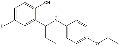 4-bromo-2-{1-[(4-ethoxyphenyl)amino]propyl}phenol Structure