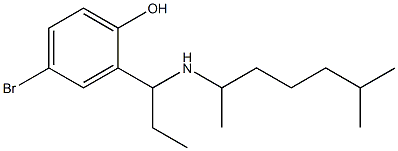 4-bromo-2-{1-[(6-methylheptan-2-yl)amino]propyl}phenol 구조식 이미지